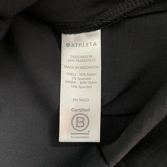 Athleta Crest 2 in 1 Black Shortie Shorts - Size: 6 - Picture 6 of 6